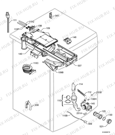 Взрыв-схема стиральной машины Aeg Electrolux L68640 - Схема узла Hydraulic System 272